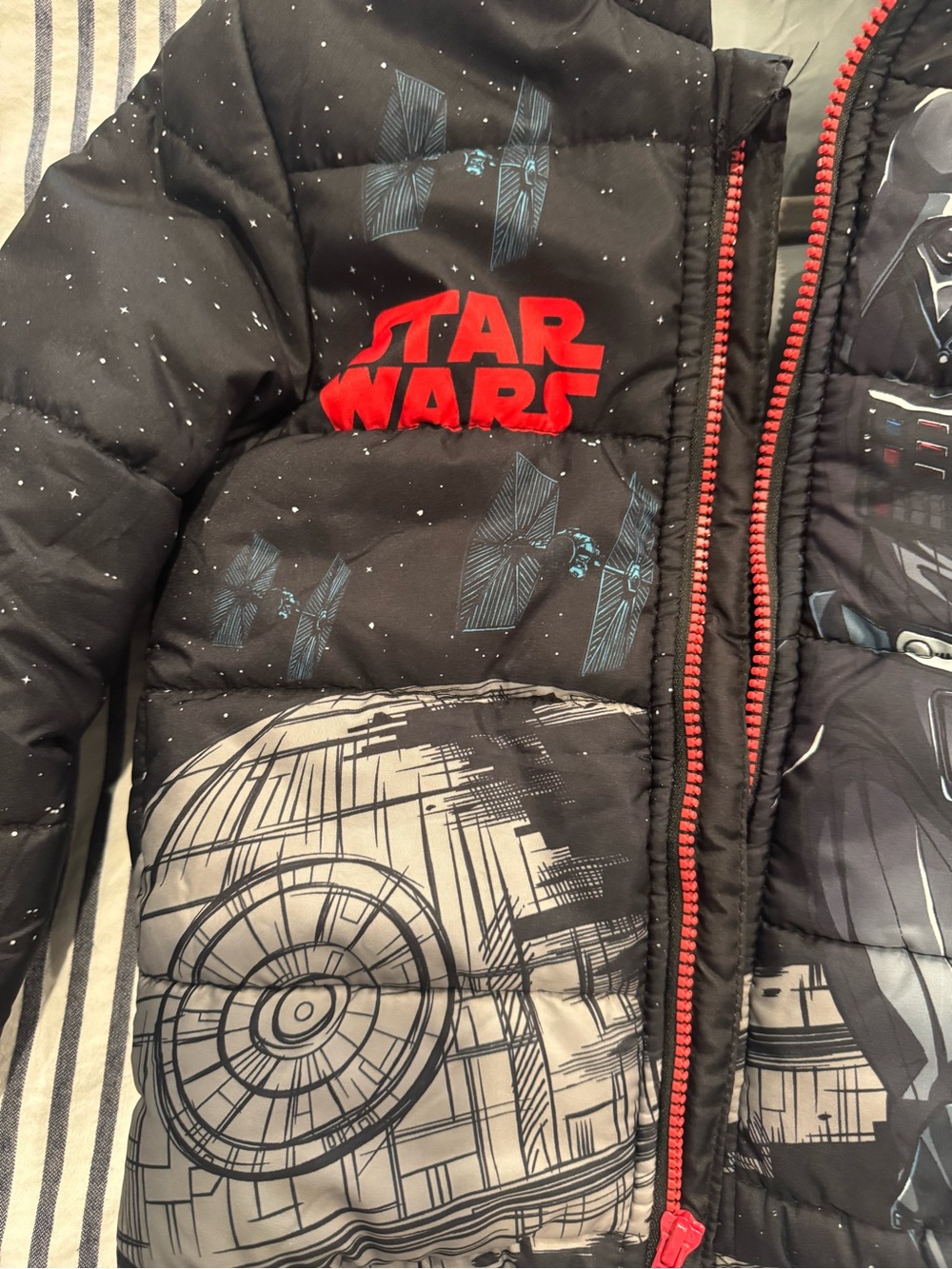 Star Wars Black and Red Darth Vader Puffer Coat - Picture 3 of 7
